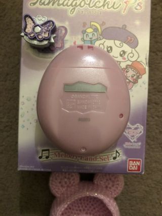 Tamagotchi P’s Melody Land Set With Crochet Cover Virtual Pet English Patched 2