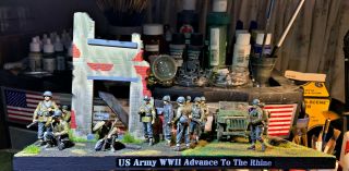 1/35 Scale Ww2 Diorama American Army Western Front