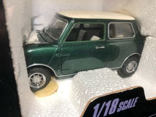 1/18 Kyosho Morris Mini Cooper Green White Roof 1275s 7008 9800 Rare