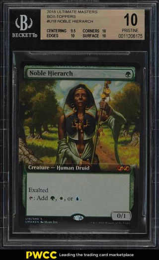 2018 Mtg Ultimate Masters Box - Toppers Noble Hierarch U18 Bgs 10 Pristine (pwcc)