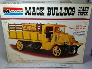 1/24 Monogram Ringling Bros.  Mack Bulldog Stake Truck Unsealed Model Kit