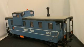 LGB G SCALE 4071 WHITE PASS EXTENDED VISION CABOOSE 905 2