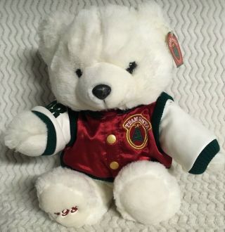 Team Santa 1998 19 " White Teddy Bear Plush Soft Toy Stuffed Animal Christmas