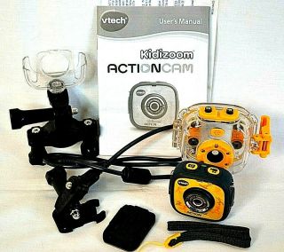 Vtech Kidizoom Action Cam Waterproof Camera For Kids With Case Pre Owned