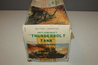 Vintage Tin Toy Tank M - 57 1950s Yonezawa Battery Operated W/ BOX RARE B6 2