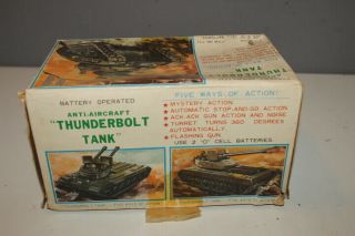 Vintage Tin Toy Tank M - 57 1950s Yonezawa Battery Operated W/ BOX RARE B6 3