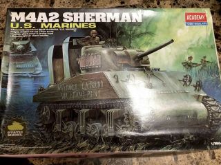 1/35 Academy Us Marines M4 Sherman Fording / Snorkel Tank Deep Water 13203