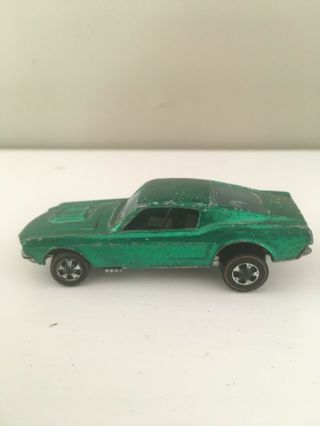 Vintage Hot Wheels Mattel Redline 1967 Rare Green Hk Custom Mustang
