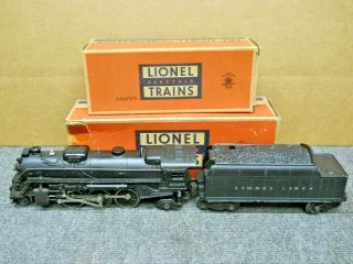 Lionel 2026 Steam Locomotive & 6466wx Whistle Tender In Ob 