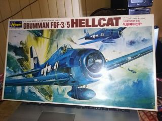 Hasegawa 1/32 Grumman F6f - 3/5 Hellcat Made In Japan