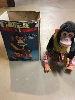 Vintage Musical Jolly Chimp Toy Cymbal Monkey 1960’s