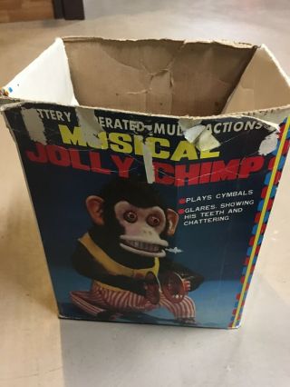 Vintage MUSICAL JOLLY CHIMP Toy Cymbal Monkey 1960’s 7