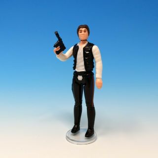 100 Vintage Star Wars Kenner Han Solo Small Head Complete W/ Gun 1977