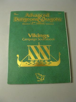 Advanced Dungeons And Dragons Vikings Campaign Sourcebook W/map - - Hr1 - - 9322