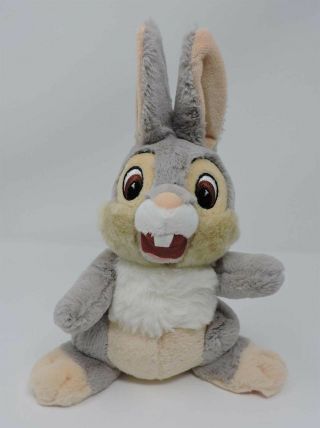 Disney Thumper Bunny Plush Rabbit Gray White Tan 9 " Toy Parks Stuffed Animal