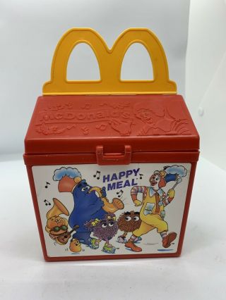 Mcdonalds Plastic Happy Meal Box With Food Fisher Price