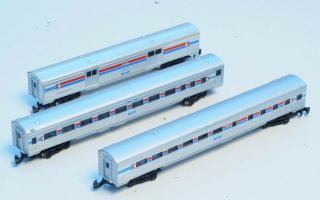Marklin Z - Scale Amtrak Rr Usa 3 Car Passenger Set