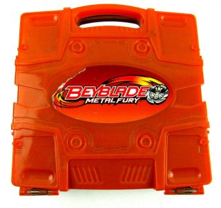 2010 Beyblade Metal Fury Plastic Orange Carry Case Box