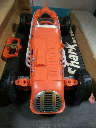 Vintage 1960 ' s Remco Shark Car Battery Operated Tether Race Car Toy W/Box Newark 4