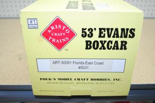 Aristo - Craft ART - 50091 FEC Florida East Coast 5031 53 ' Evans Boxcar G - Scale 6