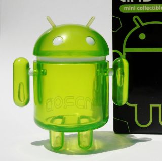 Android 3 " Mini Clear Green Translucent Series 2 Andrew Bell Google Kidrobot Toy