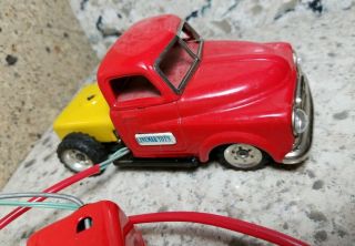 Japan Linemar Toys Remote Control Red Truck Paint
