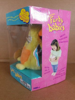 Vtg 1999 Furby Babies Orange & Yellow Model 70 - 940 Green Eyes 2