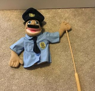 Melissa & Doug Police Officer Puppet With Detachable Wooden Rod For Animated