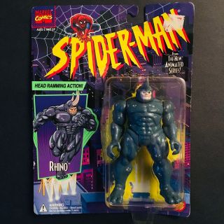 Marvel Comics Spider - Man The Animated Series Rhino Action Figure Toybiz 1994