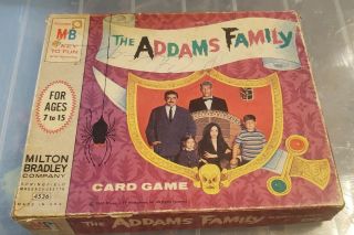 Rare Abc Tv Series 1964 Milton Bradley The Addams Family Card Game - Complete