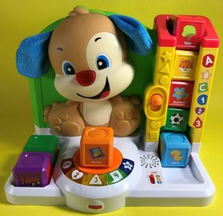 Fisher Price Laugh And Learn First Words Development Smart Puppy Blocks Baby Toy