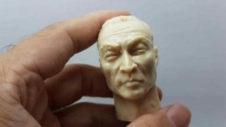 1/6 Scale Custom Cary - Hiroyuki Tagawa Head Sculpt For 12 " Figure Use Resin