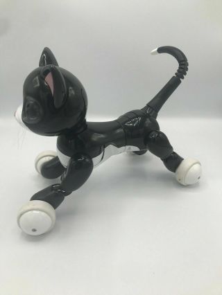 Spin Master Zoomer Kitty Interactive Rechargeable Robot Black White W/ USB Cord 3