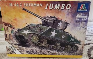 Italeri 1/35th Ww2 Us/british Sherman Jumbo M - 4a2 Kit 253.  U.  S.
