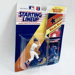 Nolan Ryan Starting Line Collectible Figurine 1992 Edition With Card Poster 4