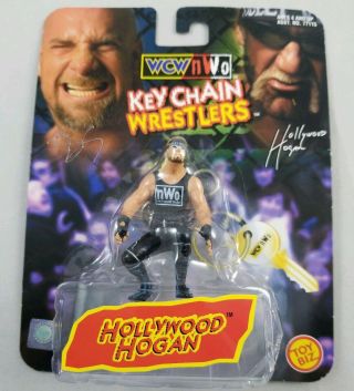 Vintage 1998 Toy Biz Wcw Nwo Wrestling Key Chain - Hollywood Hogan In Pakage