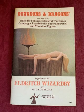 Dungeons And Dragons Eldritch Wizardry Tsr 1979 9th Printing Gygax D&d Rpg Dnd