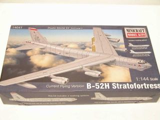 1/144 Minicraft B - 52h Stratofortress Bomber Plastic Scale Model Kit Complete