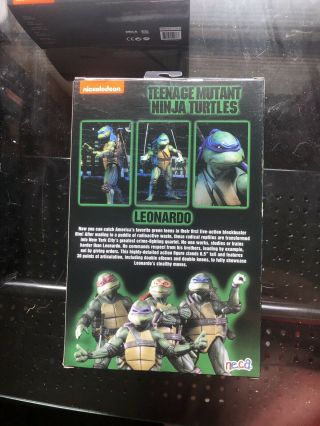 NECA Teenage Mutant Ninja Turtles Leonardo 1990 Movie Gamestop EXCLUSIVE Rare. 3