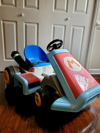 Jakks Pacific Mario Kart Ride On 6v Power Wheels Type Toy Lqqk