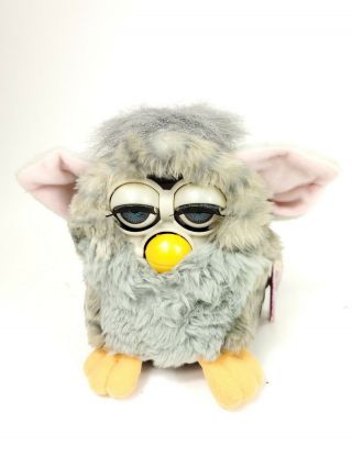 1998 Vintage Tiger Electronics Furby With Tag Gray Pink 70 - 800