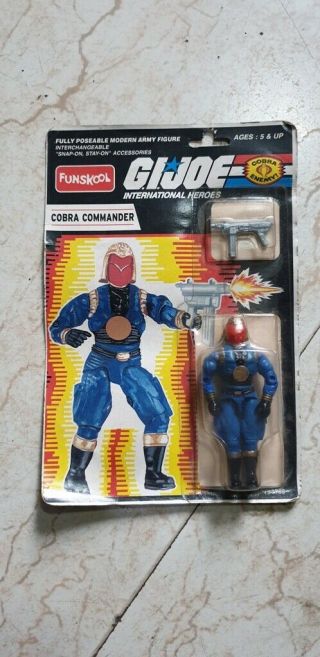 Old Vintage Plastic G.  I.  Joe Cobra Commander Fig 