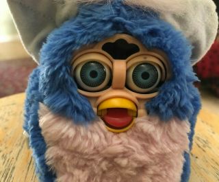 Vintage 1999 Furby By Tiger Electronics - Blue Pink