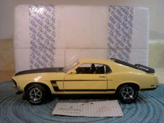 Franklin 1969 Mustang Rare Boss 302.  1:24.  In Foam.  Perfect Paint