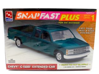 Chevy C - 1500 Extended Cab Truck Amt 1:25 8965 Snapfast Plus Model Kit