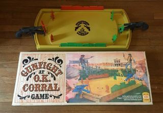Vintage 1973 Ideal Gunfight At The Ok Corral Game Box Complete