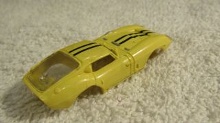 Vintage Aurora T - Jet HO Cobra Daytona Yellow Slot Car Body Shell 4