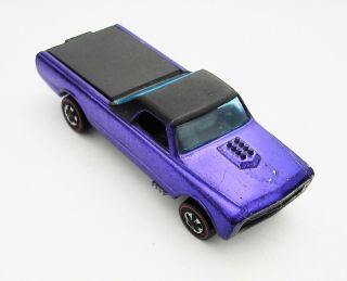 Vintage Hot Wheels Redline 1967 Custom Fleetside Purple H.  K.  Rare Purple Bottom