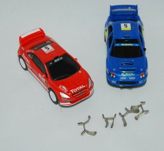 Carrera Go 1:43 Cars Subaru Impreza And Peugeot