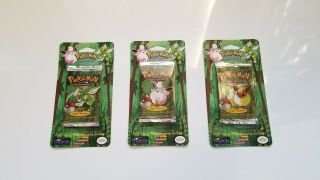 Pokemon Jungle Blister Pack Set Of 3 Artworks Factory Complete